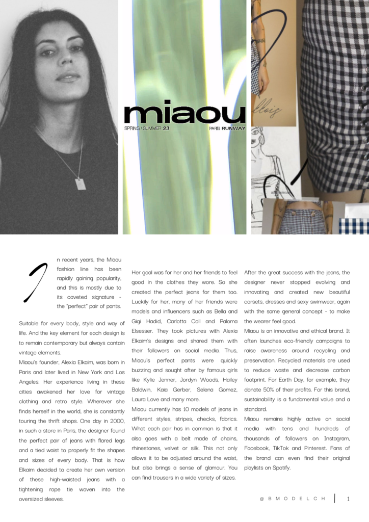 MIAOU - Innovative sustainable fashion